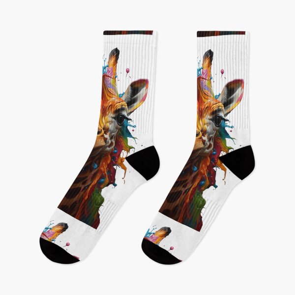 Item preview, Rainbow Graffiti Giraffe Abstract Art designed and sold by David Moss.