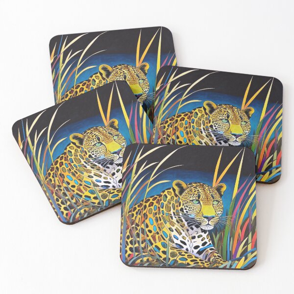 Item preview, Leopard hiding in long grass designed and sold by George Hutton Hunter.