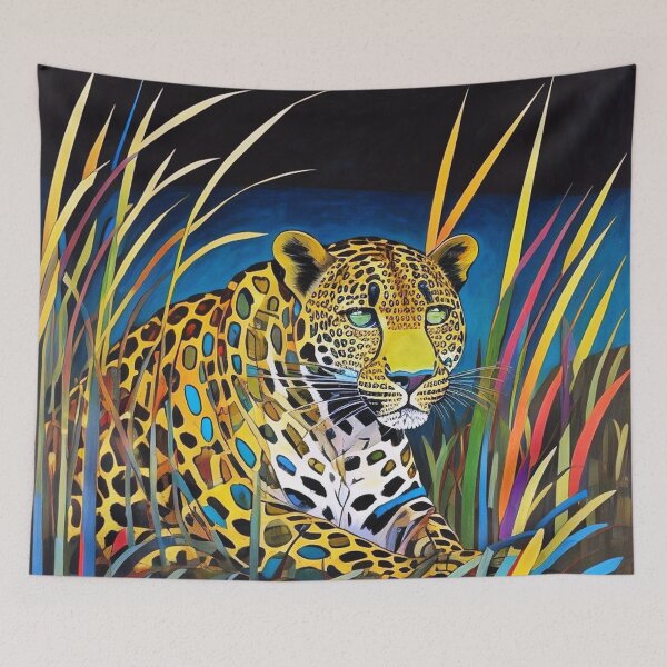 Item preview, Leopard hiding in long grass designed and sold by George Hutton Hunter.