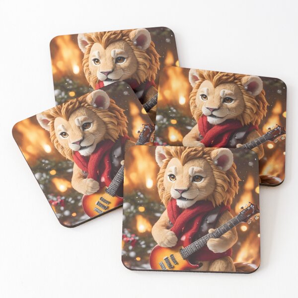 Item preview, Leo Lion playing his guitar designed and sold by Geek-Girl-Art.