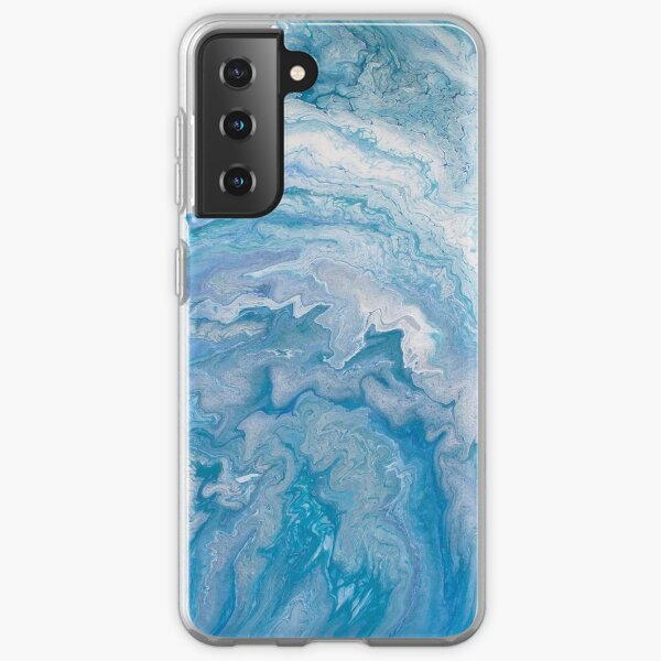 Icy Blue World: Acrylic Pour Painting Samsung Galaxy Soft Case