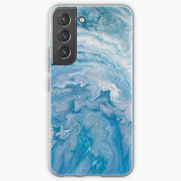 Icy Blue World: Acrylic Pour Painting Samsung Galaxy Soft Case