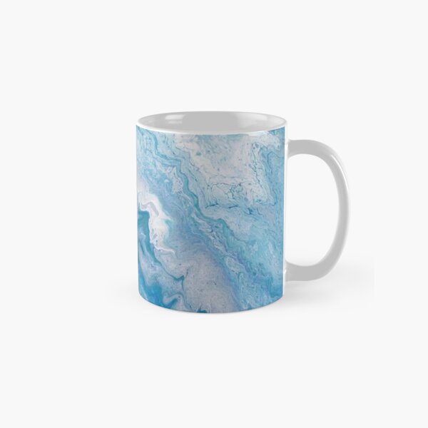 Icy Blue World: Acrylic Pour Painting Classic Mug