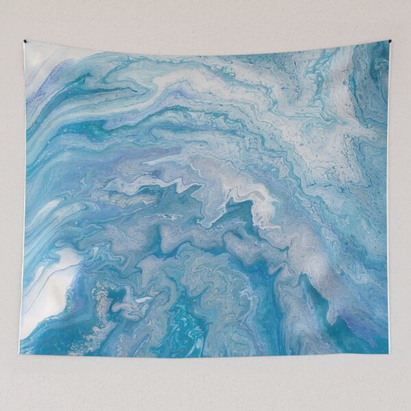 Item preview, Icy Blue World: Acrylic Pour Painting designed and sold by Bethany Christensen.