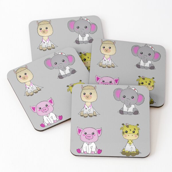 Item preview, Cute doctors; lama, giraffe, elephant and pig designed and sold by Tamm-art.