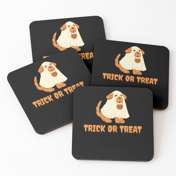 Item preview, Trick or Treat Ghost Dog Halloween designed and sold by Lab4YourStyle.