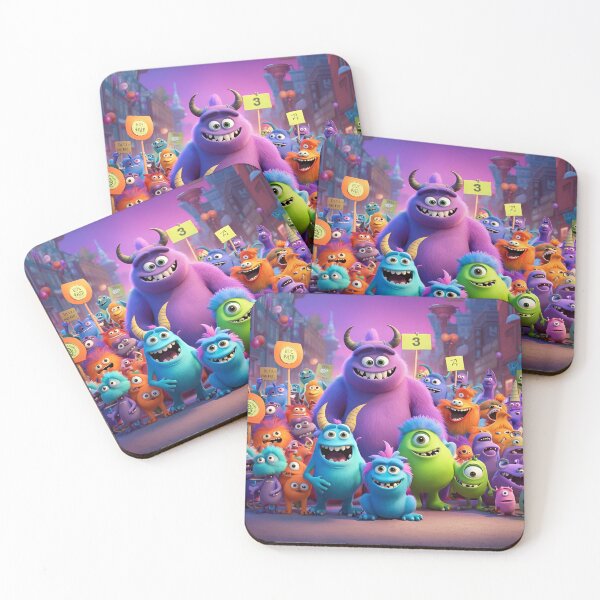Item preview, Monsters with placards at a protest rally designed and sold by Colin Bentham.