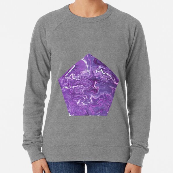 Dancing Iris: Acrylic Pour Painting Lightweight Sweatshirt