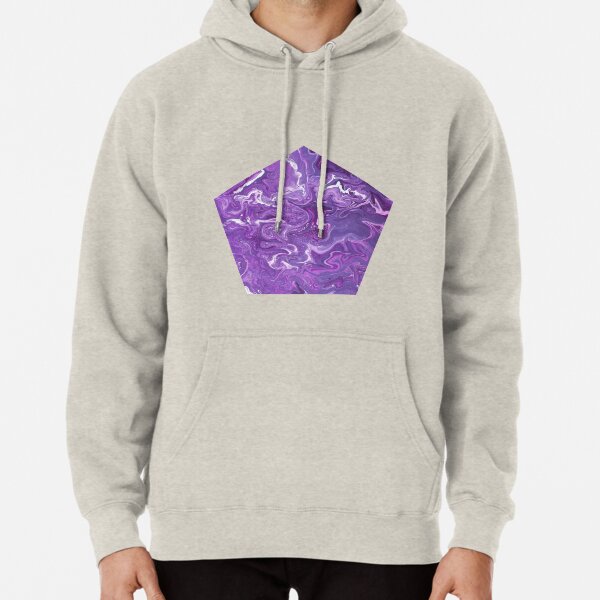 Dancing Iris: Acrylic Pour Painting Pullover Hoodie
