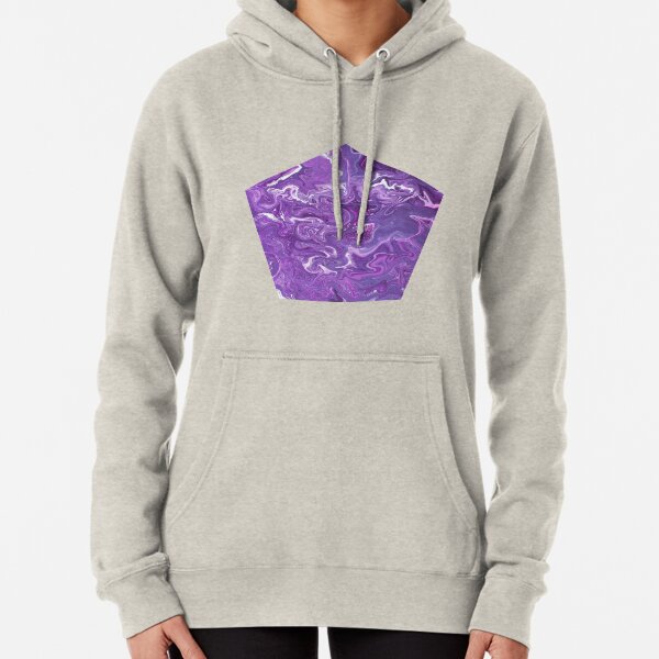 Dancing Iris: Acrylic Pour Painting Pullover Hoodie