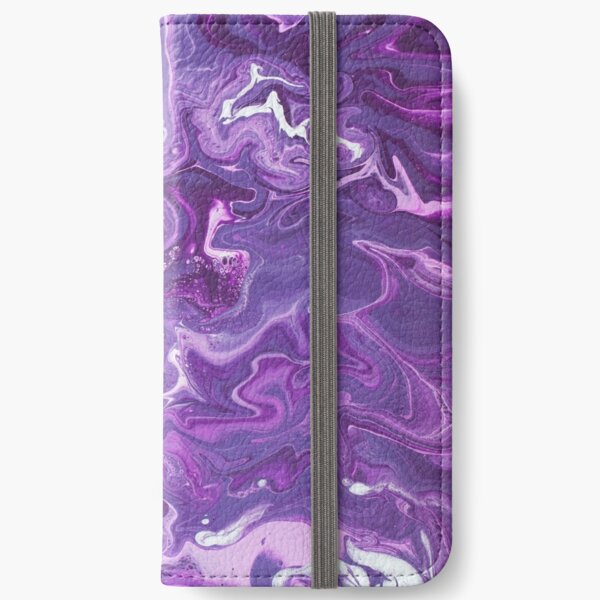 Dancing Iris: Acrylic Pour Painting iPhone Wallet