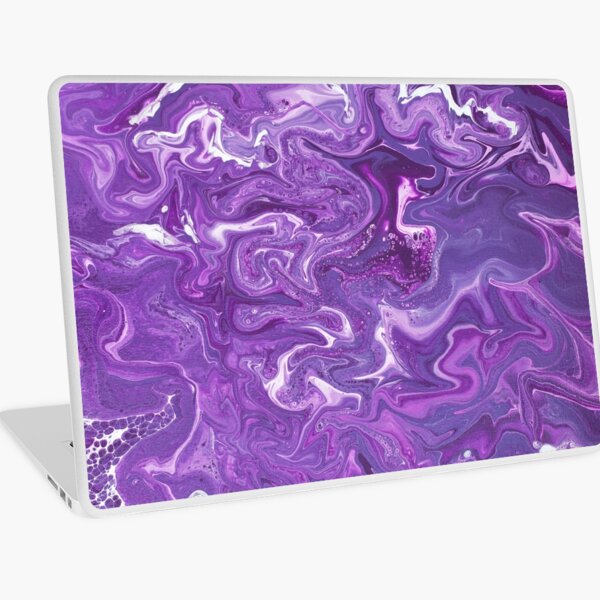 Dancing Iris: Acrylic Pour Painting Laptop Skin