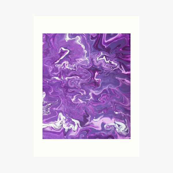 Dancing Iris: Acrylic Pour Painting Art Print
