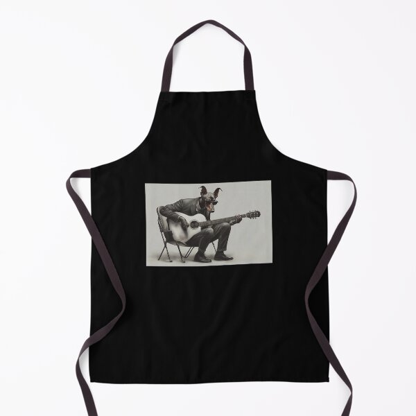 Item preview, Cool Natural Ear Doberman Dog Playing Guitar 01 designed and sold by yourwelcomee.