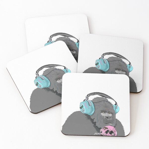 Item preview, Gorilla the think holding a skull designed and sold by Whimsy Trail Co.