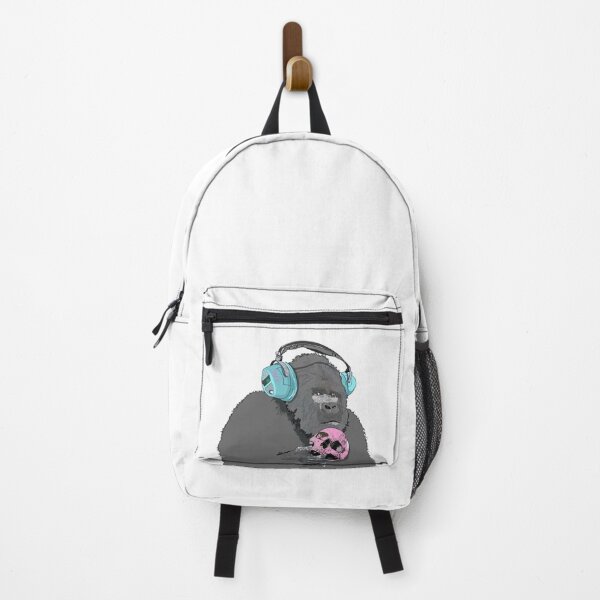 Item preview, Gorilla the think holding a skull designed and sold by m-yoga-store.