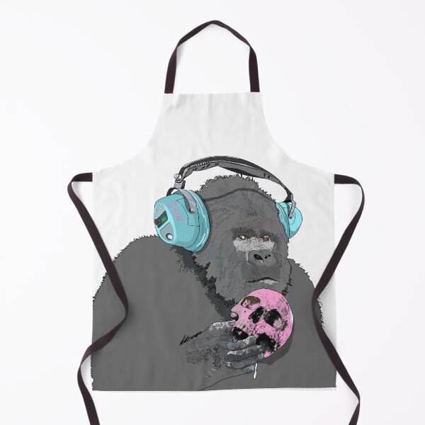 Item preview, Gorilla the think holding a skull designed and sold by Whimsy Trail Co.