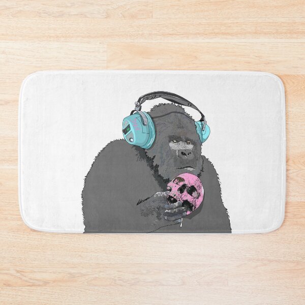 Item preview, Gorilla the think holding a skull designed and sold by Whimsy Trail Co.