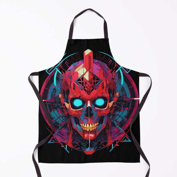 Item preview, Cyberpunk skull designed and sold by TaevasDesign.
