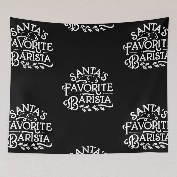 Item preview, Humorous Christmas Gift: Santa's Favorite Barista designed and sold by randomorder.