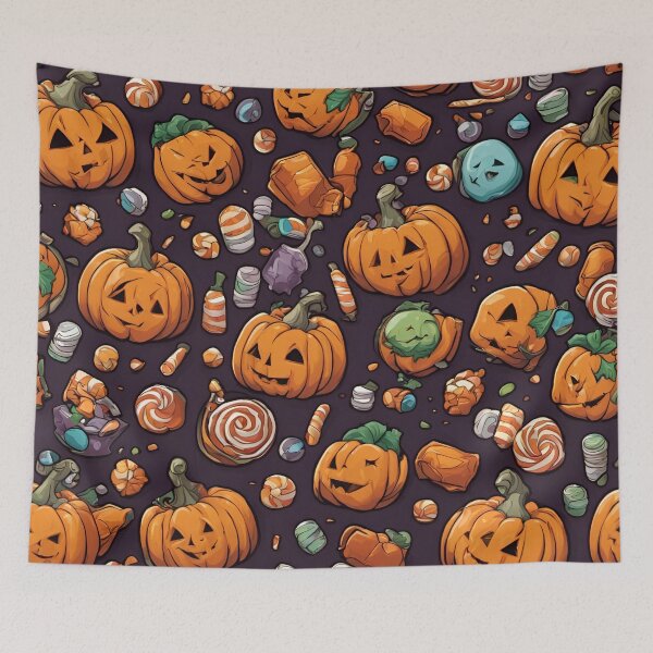 Item preview, Halloween Pumpkins and Candies designed and sold by SeamCraft.