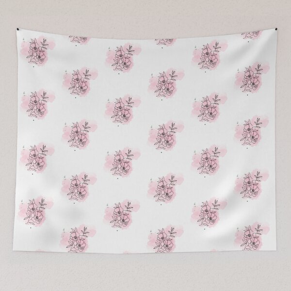 Item preview, Pink Watercolor Flower LIne Art designed and sold by shayliciab33.