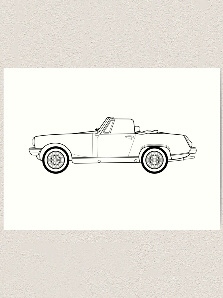 MG Midget outline drawing
