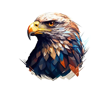 Artwork thumbnail, Polygon eagle by InkCreato