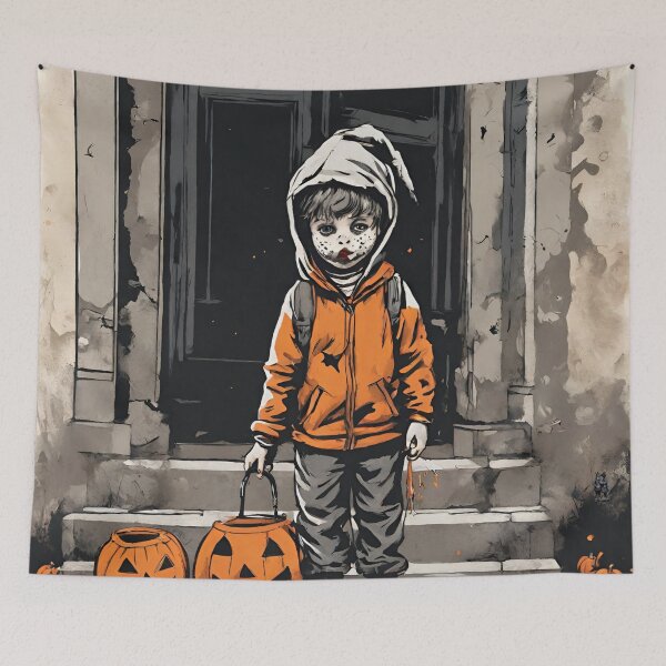 Item preview, Trick or Treat Street Art Illustration 02 designed and sold by KapowStickers.