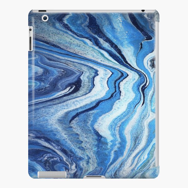 Blue Geode Sparkle: Acrylic Pour Painting iPad Snap Case
