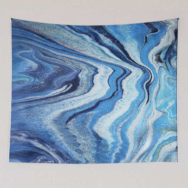 Item preview, Blue Geode Sparkle: Acrylic Pour Painting designed and sold by Bethany Christensen.