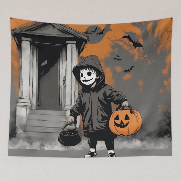 Item preview, Trick or Treat Street Art Illustration 03 designed and sold by KapowStickers.