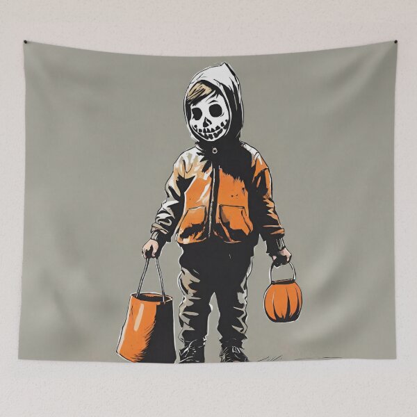 Item preview, Trick or Treat Street Art Illustration 04 designed and sold by KapowStickers.