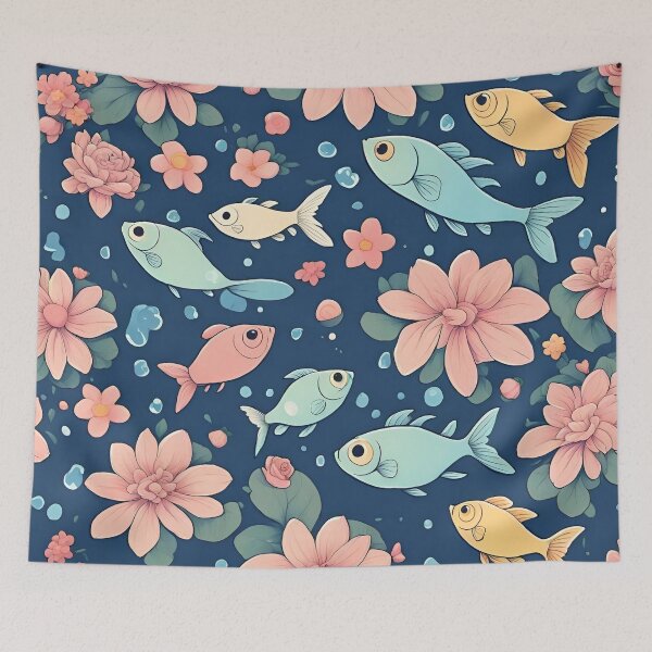 Item preview, Adorable Fish and Flowers designed and sold by SeamCraft.