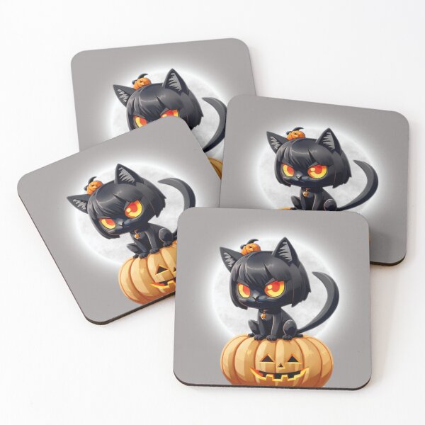 Item preview, Vintage Halloween - Black cat sitting on pumpkin halloween - Happy Halloween designed and sold by mamacub.