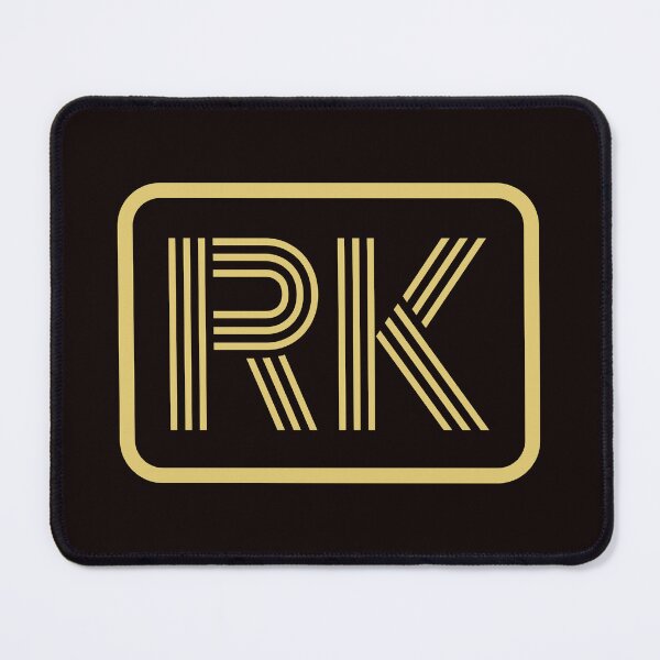 Item preview, RK Initials Gold Geometric Letters designed and sold by Jeallan Designs.