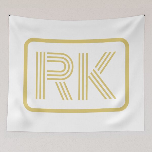 Item preview, RK Initials Gold Geometric Letters designed and sold by Jeallan Designs.