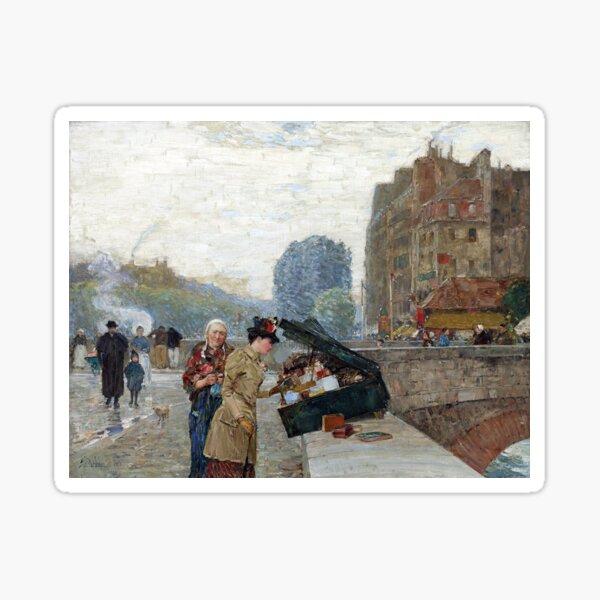 Childe Hassam, Quai St. Michel Sticker