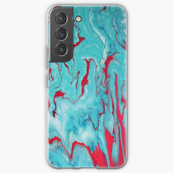 Coral Garden: Acrylic Pour Painting Samsung Galaxy Soft Case