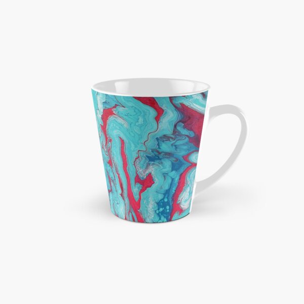 Coral Garden: Acrylic Pour Painting Tall Mug