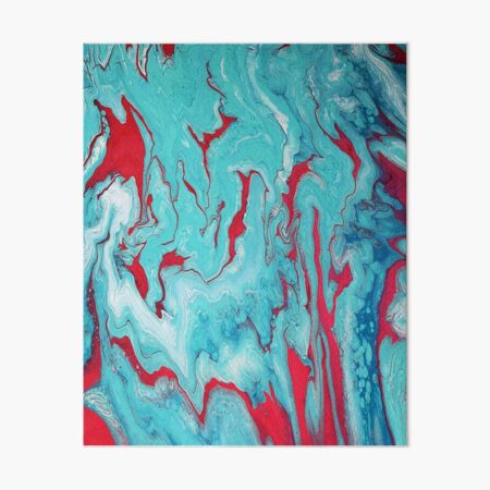 Coral Garden: Acrylic Pour Painting Art Board Print