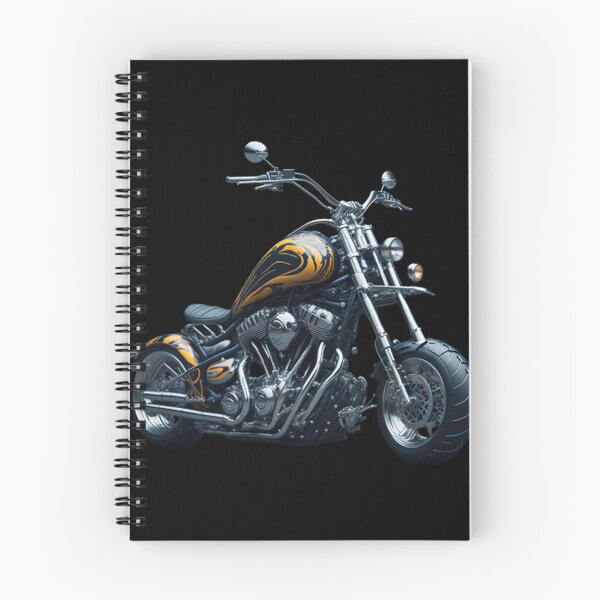 Item preview, Orange Custom Chopper Motorcycle designed and sold by MUNMADNESS.