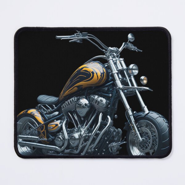 Item preview, Orange Custom Chopper Motorcycle designed and sold by MUNMADNESS.