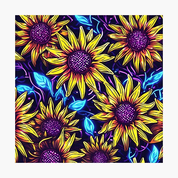 Aperçu de l'œuvre Électro comme des fleurs de soleil créée et vendue par SeamCraft.