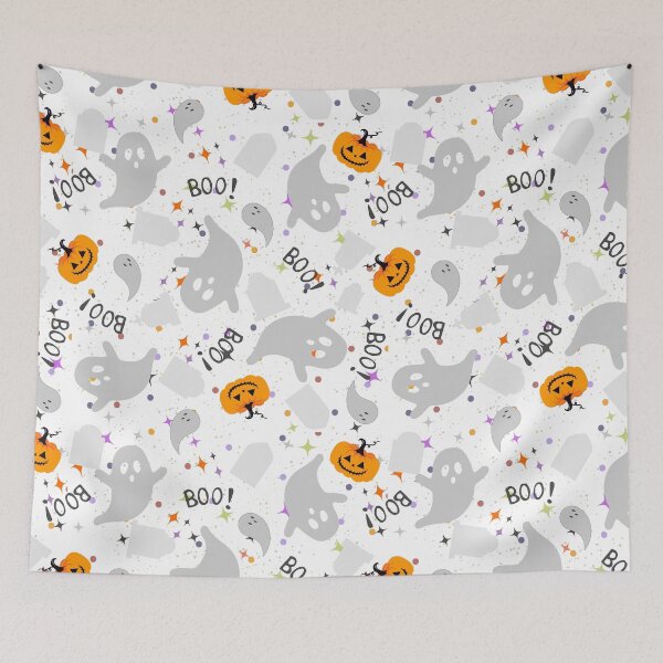 Item preview, HALLOWEEN CHEER EDITION Cute Ghost Collection designed and sold by Pixels2Patterns.