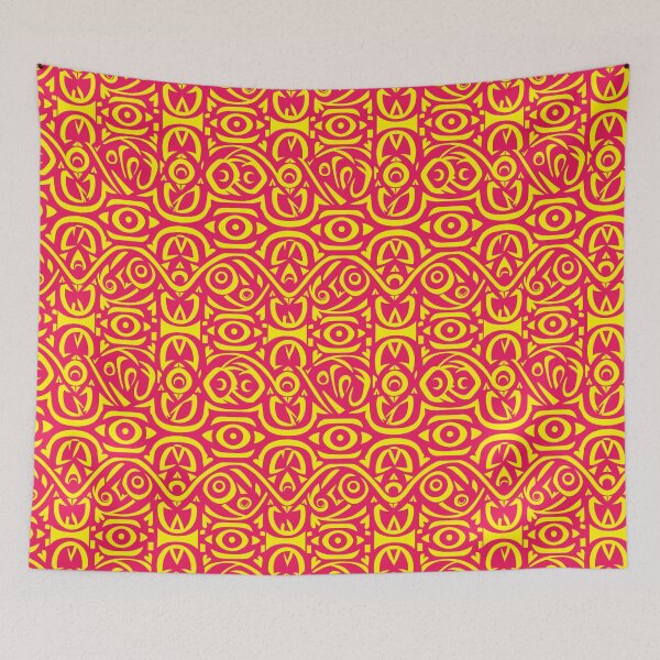 Item preview, Magenta & Yellow Abstract Tribal designed and sold by ShantyShawn.
