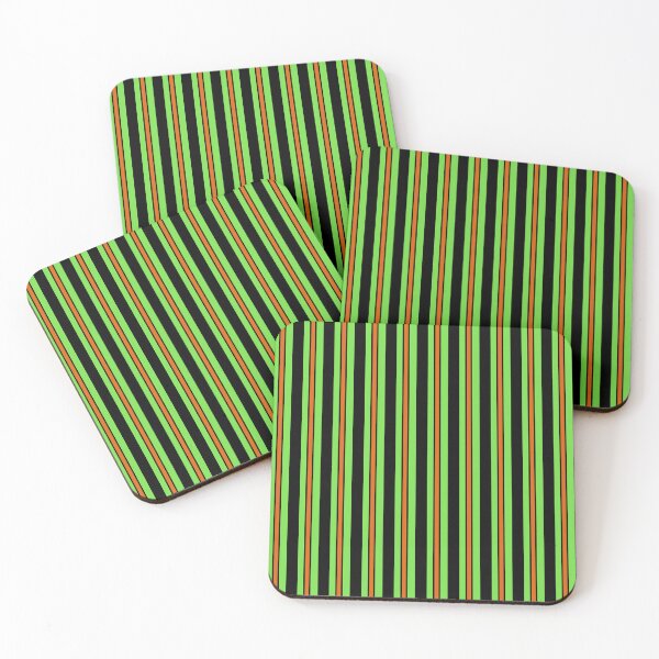 Item preview, Colorful Stripes Seamless Pattern - Black, Orange, Neon Green, Purple designed and sold by BonitaGirl.