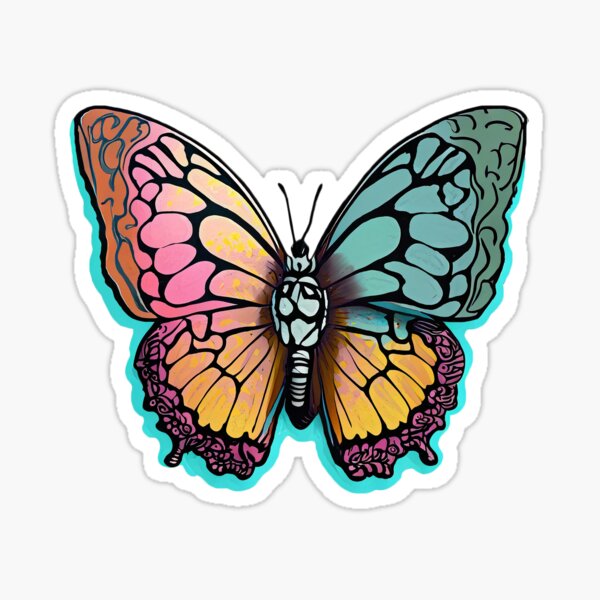 tiny tiny butterfly stickers Sticker for Sale by GlowinUp Shop