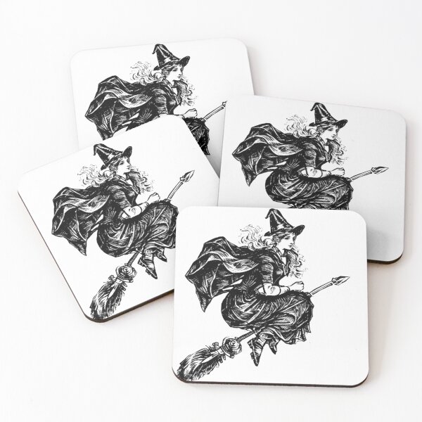Item preview, Witch On a Broom, Vintage illustration designed and sold by Bootyfreeze.