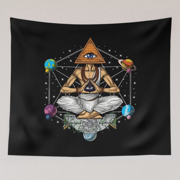 Item preview, Psychedelic Masonic Pyramid designed and sold by underheaven.